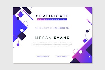 Abstract certificate template concept Free Vector