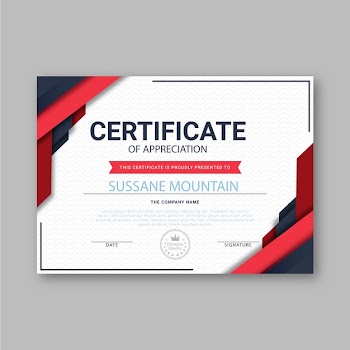 Abstract certificate template theme Free Vector