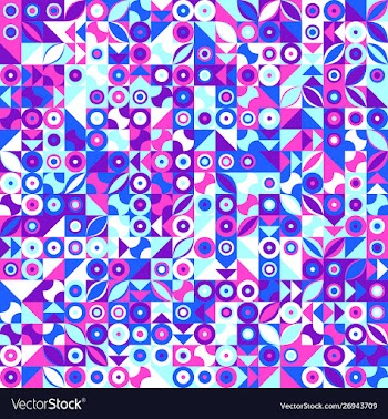 Abstract chaotic colorful geometrical mosaic vector image