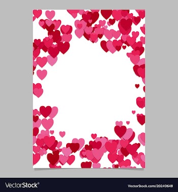Abstract chaotic heart page template design vector image