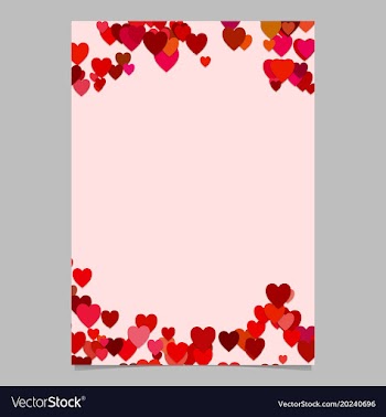 Abstract chaotic heart page template design vector image