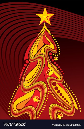 Abstract Christmas Tree Design vector image