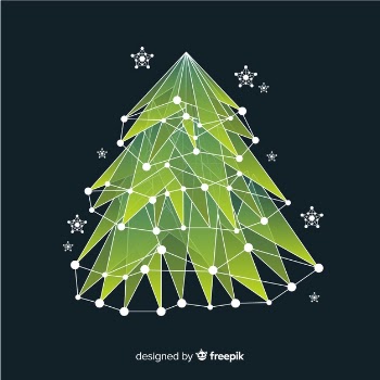 Abstract christmas tree Free Vector