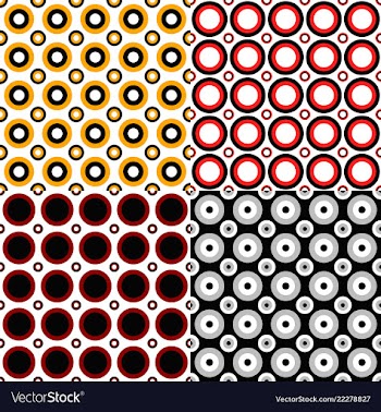 Abstract circle pattern background design set vector image