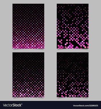 Abstract circle pattern flyer template set vector image