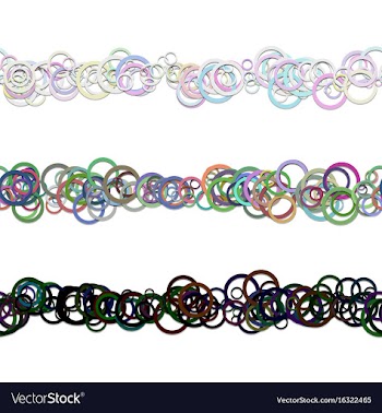 Abstract circle pattern text divider line design vector image