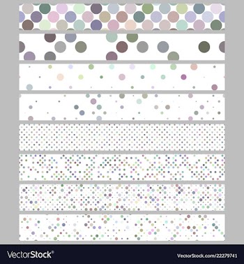Abstract circle pattern web banner background set vector image