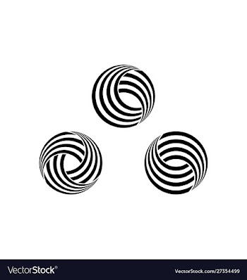 Abstract circle swirl logo design elements vector image