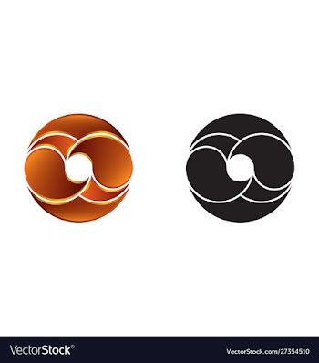 Abstract circle swirl logo design elements vector image