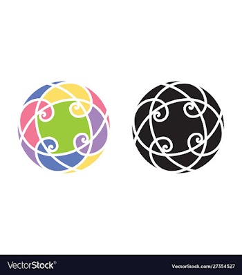Abstract circle swirl logo design elements vector image