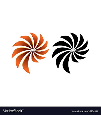 Abstract circle swirl logo design elements vector image