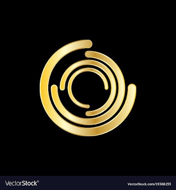 Abstract circle tech logo vector image