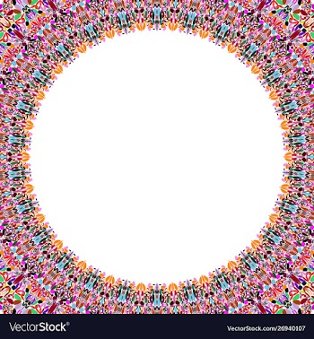 Abstract circular frame with white background vector image