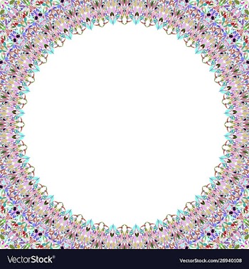 Abstract circular frame with white background vector image