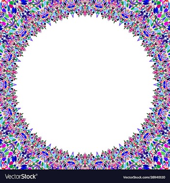 Abstract circular frame with white background vector image