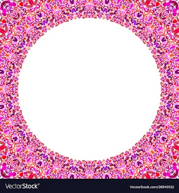 Abstract circular frame with white background vector image
