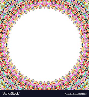 Abstract circular frame with white background vector image
