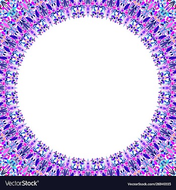 Abstract circular frame with white background vector image