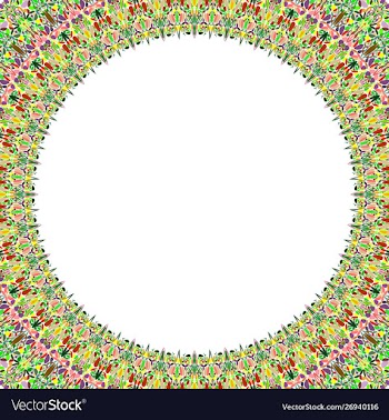 Abstract circular frame with white background vector image