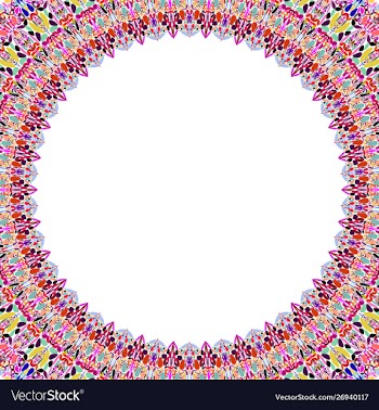 Abstract circular frame with white background vector image