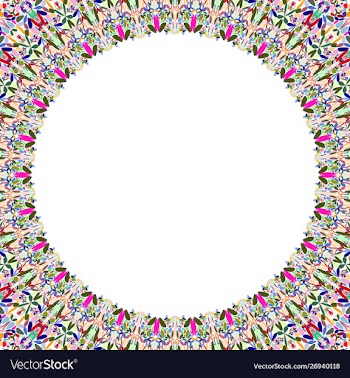Abstract circular frame with white background vector image