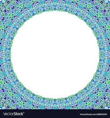 Abstract circular frame with white background vector image