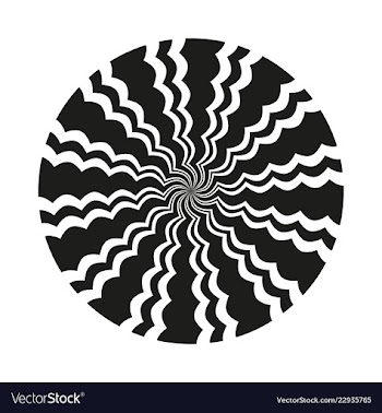  					Abstract circular wavy line pattern vector image														