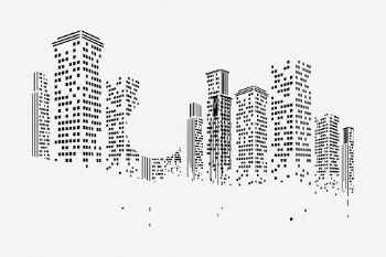 Abstract city skyline border, white | Free Photo - rawpixel