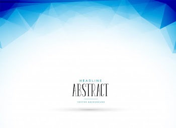 Abstract clean blue low poly geometric background
