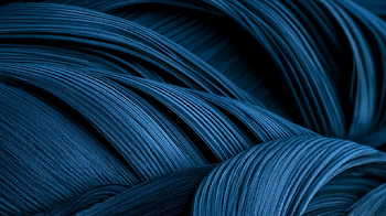 Abstract Close-Up of Deep Blue Feathers