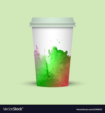 Abstract coffee cup to go vector image