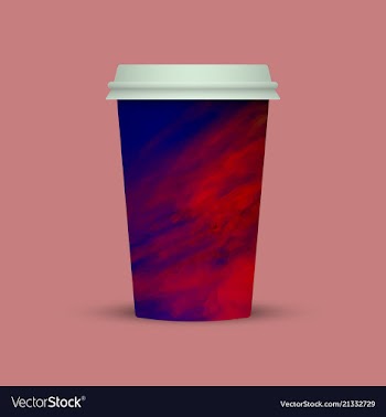 Abstract coffee cup to go vector image