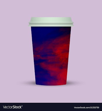 Abstract coffee cup to go vector image