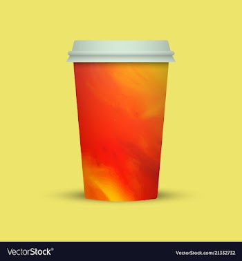 Abstract coffee cup to go vector image
