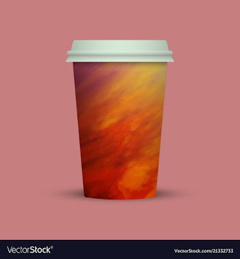 Abstract coffee cup to go vector image