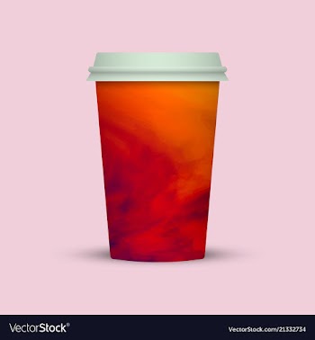 Abstract coffee cup to go vector image