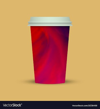 Abstract coffee cup to go vector image
