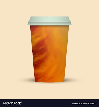 Abstract coffee cup to go vector image