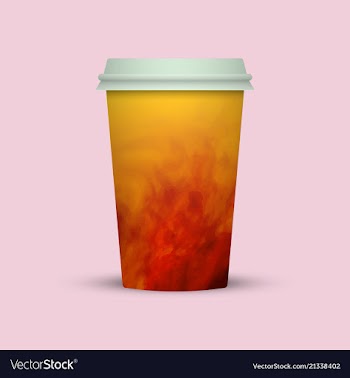 Abstract coffee cup to go vector image
