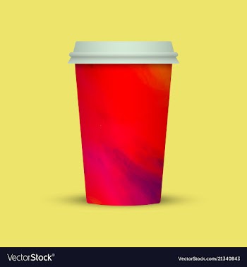 Abstract coffee cup to go vector image