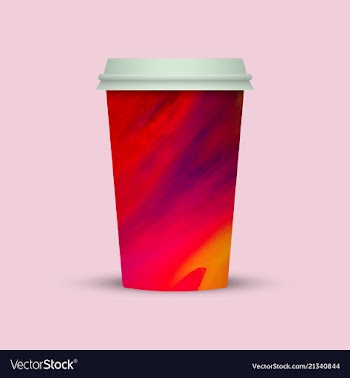 Abstract coffee cup to go vector image