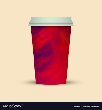 Abstract coffee cup to go vector image