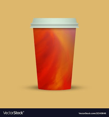 Abstract coffee cup to go vector image