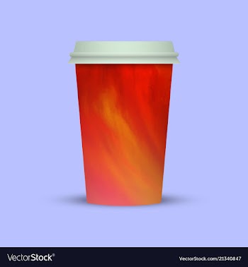 Abstract coffee cup to go vector image