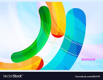 Abstract color curve scene vector image
