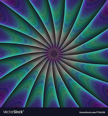 Abstract color fractal ray background vector image