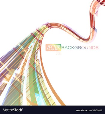 Abstract color lines motion on a white vector image