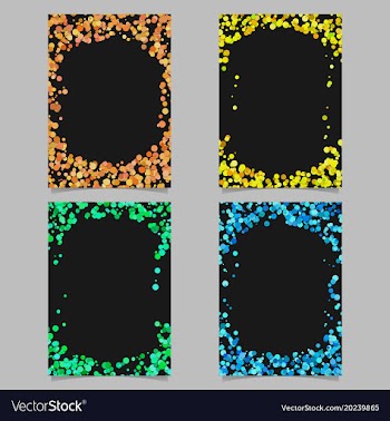 Abstract colored brochure template background set vector image