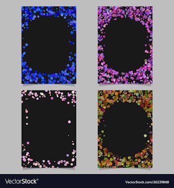 Abstract colored brochure template background set vector image