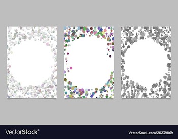 Abstract colored brochure template background set vector image